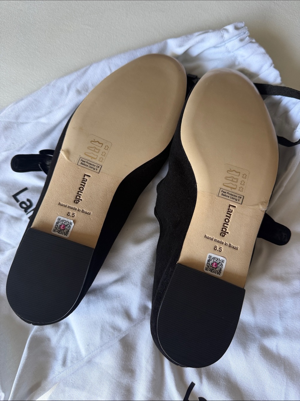 Larroude Black Mary Jane Ballet Flats with Buckle - Picture 5 of 10